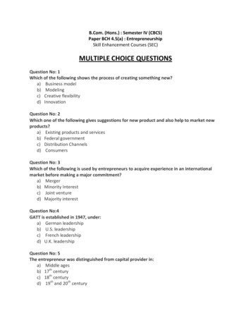 MULTIPLE CHOICE QUESTIONS - Delhi University
