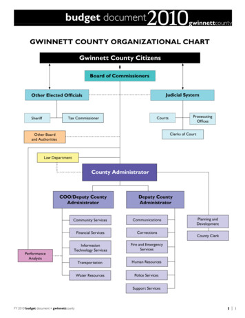 GWINNETT COUNTY ORGANIZATIONAL CHART