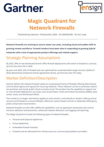 Magic Quadrant For Network Firewalls