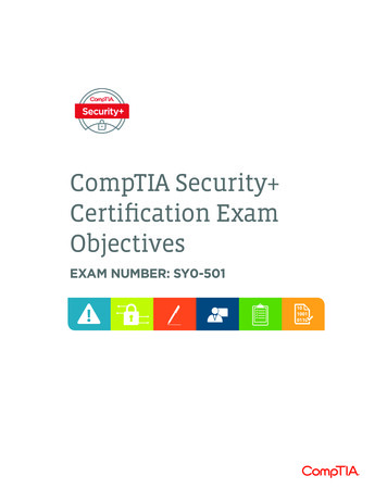 CompTIA Security Certification Exam Objectives