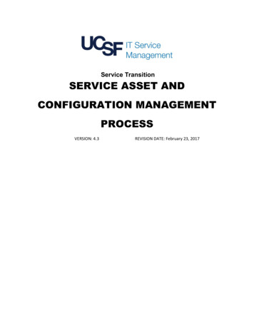 Service Transition SERVICE ASSET AND CONFIGURATION .
