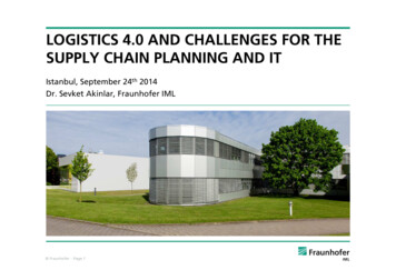 LOGISTICS 4.0 AND CHALLENGES FOR THE SUPPLY CHAIN 