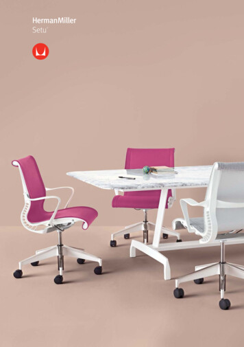 Setu Chairs And Tables Brochure - Herman Miller
