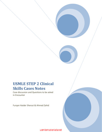 USMLE STEP 2 Clinical Skills Cases Notes