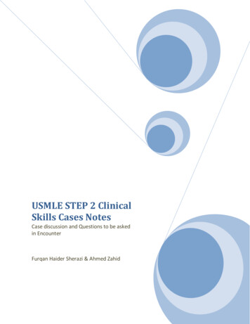 USMLE STEP 2 Clinical Skills Cases Notes - CME & CDE