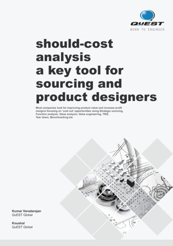 Should Cost Analysis A Key Tool For Sourcing And Product .