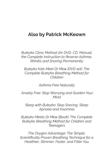 Also By Patrick McKeown - Buteyko Clinic