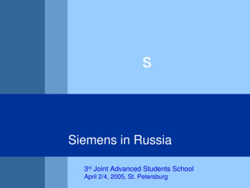 Siemens In Russia