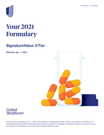 Your 2021 Formulary - Health Insurance Plans For .