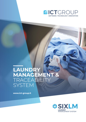 LAUNDRY MANAGEMENT & TRACEABILITY SYSTEM