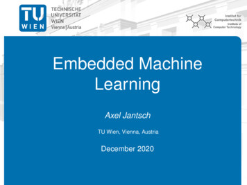 Embedded Machine Learning - TU Wien