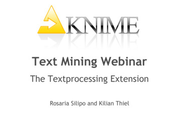 Text Mining Webinar - KNIME