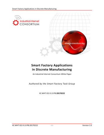 Smart Factory Applications In Discrete Manufacturing