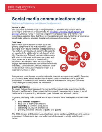 Social Media Communications Plan - Iowa State University