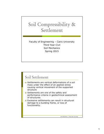 Soil Compressibility & Settlement