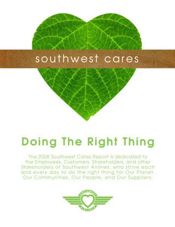 Doing The Right Thing - Southwest Airlines