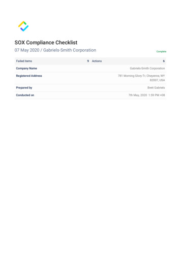 SOX Compliance Checklist - SafetyCulture