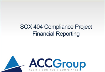 SOX 404 Compliance Project Financial Reporting