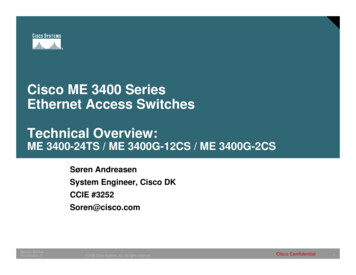Cisco ME 3400 Series Ethernet Access Switches Technical .