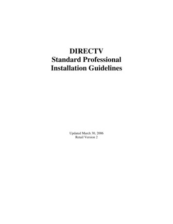 DIRECTV Standard Professional Installation Guidelines