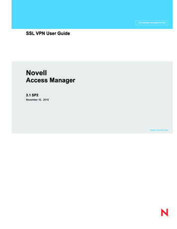SSL VPN User Guide - Netiq 