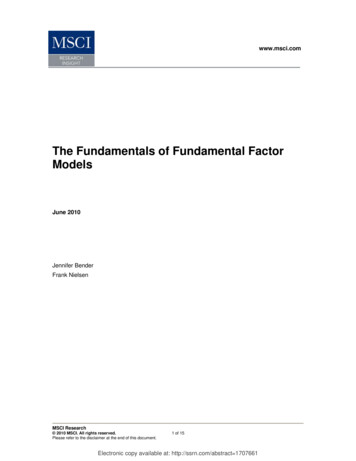 The Fundamentals Of Fundamental Factor Models