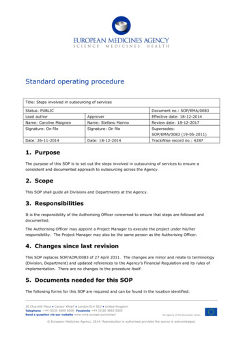 Standard Operating Procedure - Europa