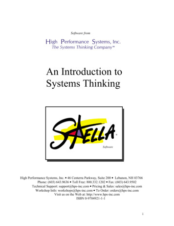 An Introduction To Systems Thinking - Colorado