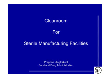 Cleanroom For Sterile Manufacturing Facilities