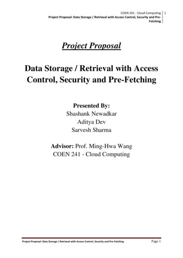 Project Proposal: Data Storage / Retrieval With Access .