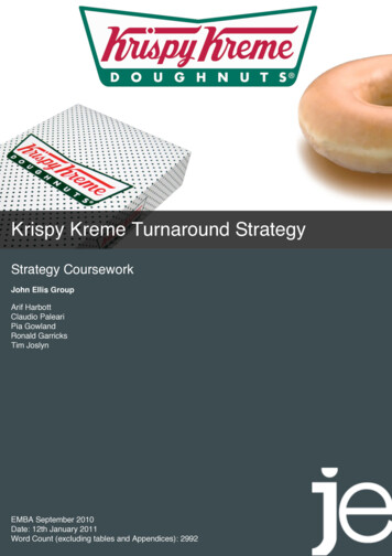 Krispy Kreme Turnaround Strategy - Arif Harbott