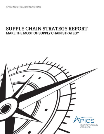 SUPPLY CHAIN STRATEGY REPORT - APICS
