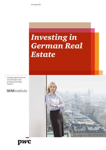 Investing In German Real Estate - PwC