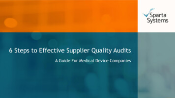 6 Steps To Effective Supplier Quality Audits