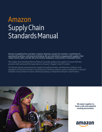 Amazon Supply Chain Standards Manual