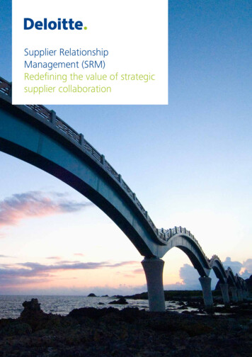 Supplier Relationship Management (SRM) Redefining The .