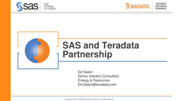 SAS And Teradata Partnership