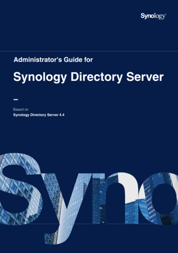 Administrator's Guide For Synology Directory Server 4