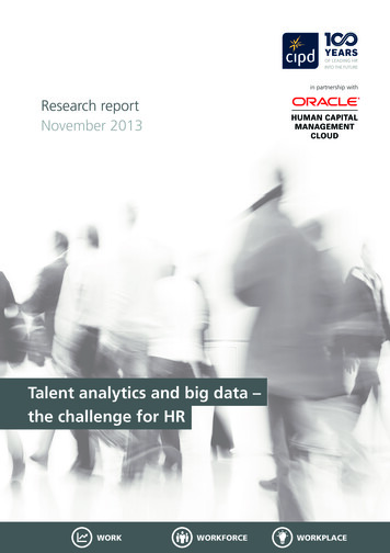 Talent Analytics And Big Data – The Challenge For HR