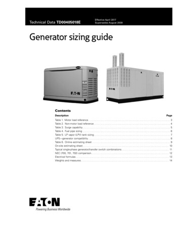 Generator Sizing Guide - Eaton 