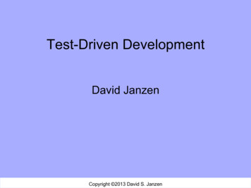 Test-Driven Development - Cal Poly