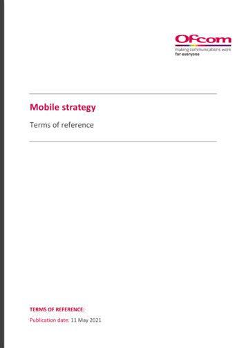 Mobile Strategy – Terms Of Reference