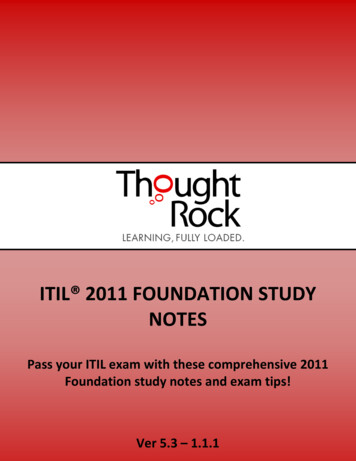 ITIL 2011 FOUNDATION STUDY NOTES - Kornev-online 