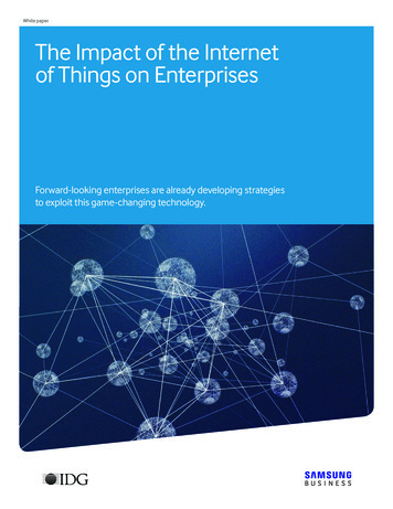 White Paper The Impact Of The Internet Of Things On .