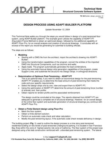 DESIGN PROCESS USING ADAPT-BUILDER PLATFORM