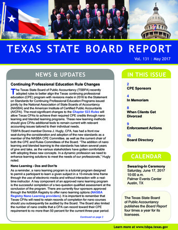 TEXAS STATE BOARD REPORT - Dpfps 