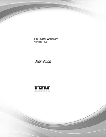 IBM Cognos Workspace Version 11.0: User Guide