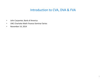 Introduction To CVA, DVA & FVA