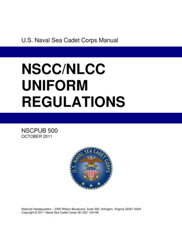 NSCC/NLCC UNIFORM REGULATIONS