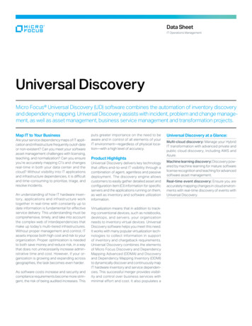 Universal Discovery - Micro Focus